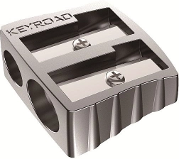 Keyroad metalen dubbele puntenslijper zilver