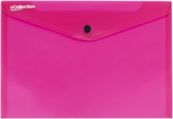 Documentenmap met drukknoop A4 eCollection roze