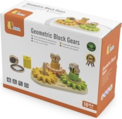 Houten motorische sorteerset met tandwielen Viga