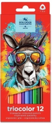 Driekantige kleurpotloden Koh-i-noor Triocolor 12 stuks