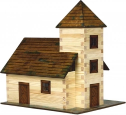 Houten lijmmodelbouwset WALACHIA – kerk 1:32
