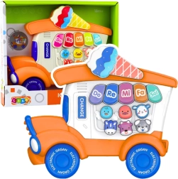 Educatief elektrisch kinderpianootje Lodziarnia – oranje