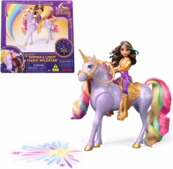 Sophia en Wildstar van de Eenhoornacademie met magisch licht