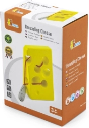 Inrijgkaas met muis – educatief speelgoed voor kinderen 3+