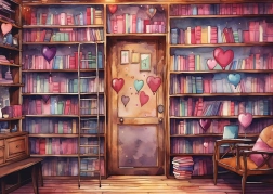 Puzzel romantische bibliotheek 1000 stukjes