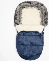 Wintervoetjezak New Baby Lux Wool blauw