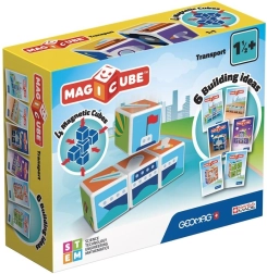 magnetische bouwset geomag magicube printed transport, 7 delen