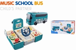 Interactieve opvouwbare bus met stuur voor kinderen