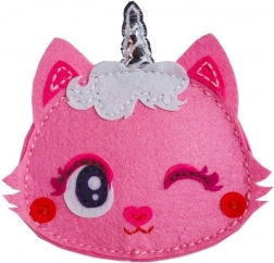 Creatieve set – roze kattenportemonnee Viltrobotjes