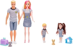 Woodyland moderne gezinnetje met huisdieren