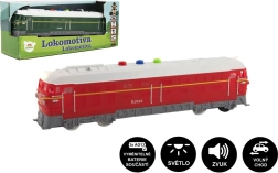 Kunststof locomotief 23 cm op batterijen met geluid en licht