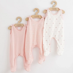 baby-slabbetjes New Baby Classic II voor meisjes, set van 3 stuks, roze