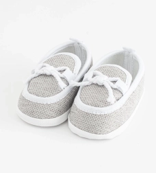 Baby mocassins slofjes New Baby grijs 0-3 maanden