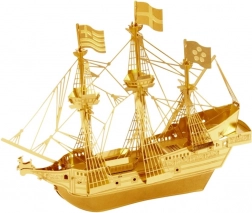 Metalen 3D-model van het schip GOLDEN HIND – Gouden editie