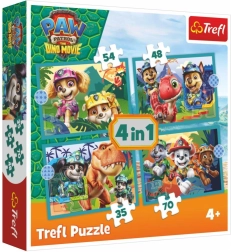 Puzzel 4-in-1 Tlapková patrola (Paw Patrol) Dino Movie – verhalen van het dinosaureiland