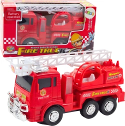 Brandweerauto met beweegbare ladder, licht en geluid