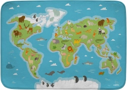 Kinderkleed wereldkaart met dieren 130 × 180 cm Achoka
