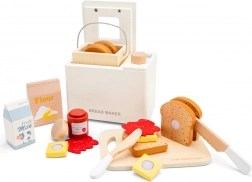 Houten broodbakkerij met accessoires