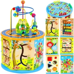 Houten educatieve kubus 8-in-1