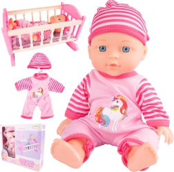 Babypop met wiegje