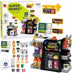 Kinder-supermarkt met kassa, scanner en drankdispenser (65 onderdelen)