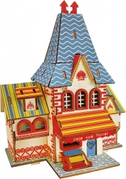 Woodcraft houten 3D-puzzel bloemenwinkel