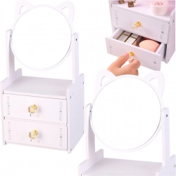 Houten mini-kaptafel met oortjes