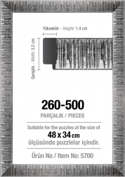 Puzzelraam 48 × 34 cm zilver