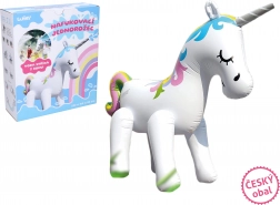 Opblaasbare eenhoorn met watersproeier 220 × 160 × 80 cm – Tsjechische verpakking