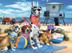 Ravensburger puzzel Verbod op honden op het strand XXL 100 stukjes