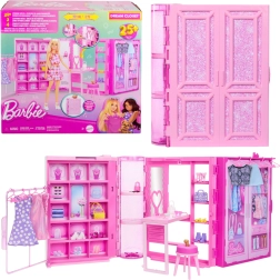 Barbie draagbare droomgarderobe Dream Closet met meer dan 25 accessoires