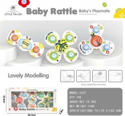 Set van 3 baby-spinners 3-in-1 lieveheersbeestje, vlinder, bij met zuignappen