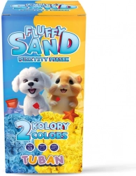 Luchtig geurig zand TUBAN Fluffy blauw en geel 140 g