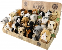 Display van exclusieve pluchen honden en katten ECO-FRIENDLY RAPPA