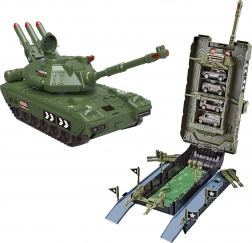 garagetank met 4 auto's, met licht- en geluidseffecten, 44 cm