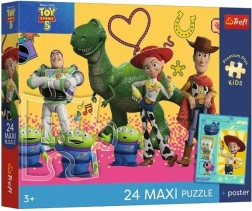 Maxi puzzel Premium Plus pro voor kinderen Toy Story – speelgoed en vrienden 24 stukjes