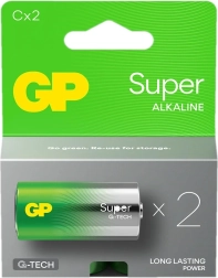 Alkalinebatterij C LR14 GP Super, 2 st.