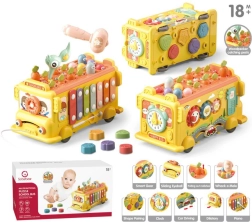 Educatieve bus met xylofoon en hamertje