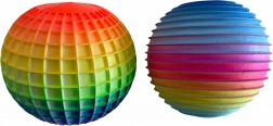 Knijpbal Jumbo Rainbow geribbeld 9 cm