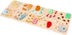 Houten puzzel met cijfers en dieren Montessori