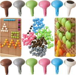 Masterkidz gekleurde Jumbo-pinnen voor STEM-borden 64 stuks - 6 kleuren