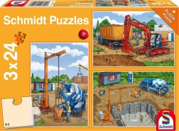 SCHMIDT Puzzel Op de Bouwplaats 3x24 stukjes