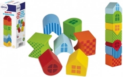 Kleurige stapeltoren DETOA van hout (7 delen)