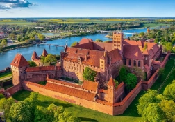 Puzzel 500 stukjes – Uitzicht op kasteel Malbork, Polen