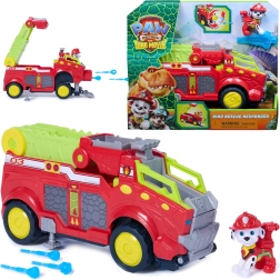 PAW Patrol Dino Rescue Responder – Marshalls brandweerwagen met figuur en projectielen (25 cm)