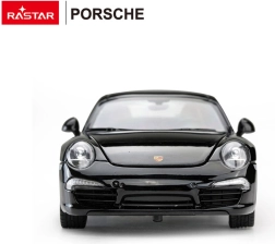Metalen model 1:24 Porsche 911 zwart RASTAR