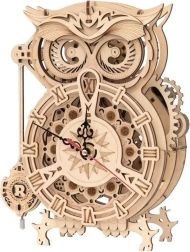 RoboTime 3D houten mechanische puzzel Uilenklok