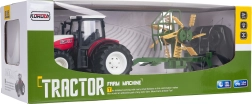 Kinder RC tractor met hooihark 1:24 – rood