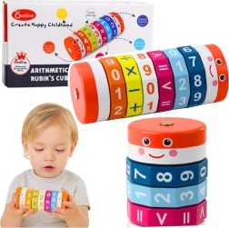 Educatieve wiskundige cilinder voor kinderen – draaibare cijferpuzzel