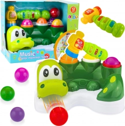 Interactieve krokodil met hamertje en glijbaan